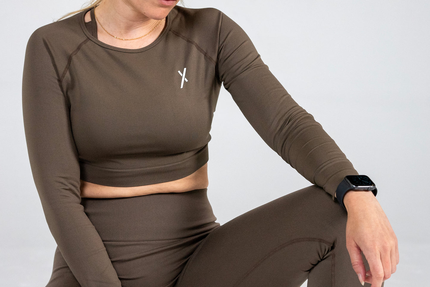 Power X Long Sleeve T-shirt-  Brown