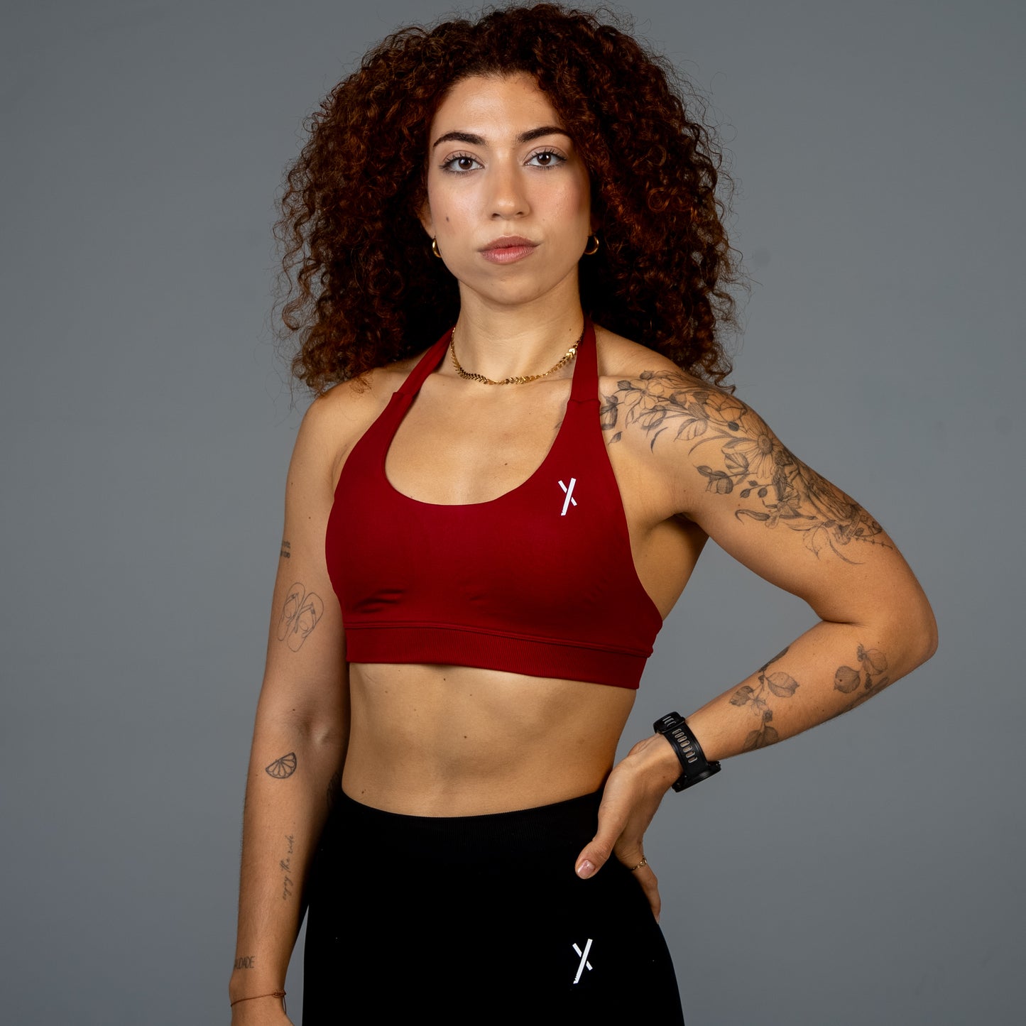 AERO X HALTER BRA BORDEAUX