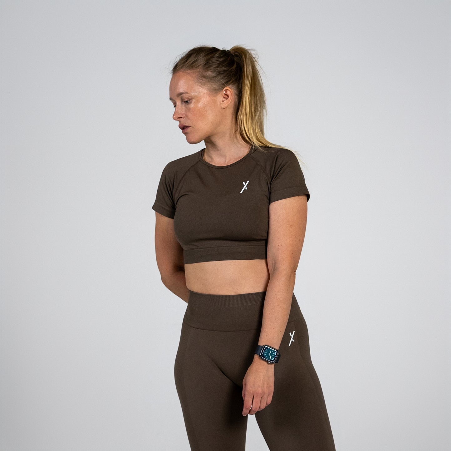 Seamless X T-shirt - Brown