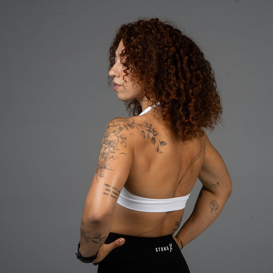 AERO X HALTER BRA WHITE