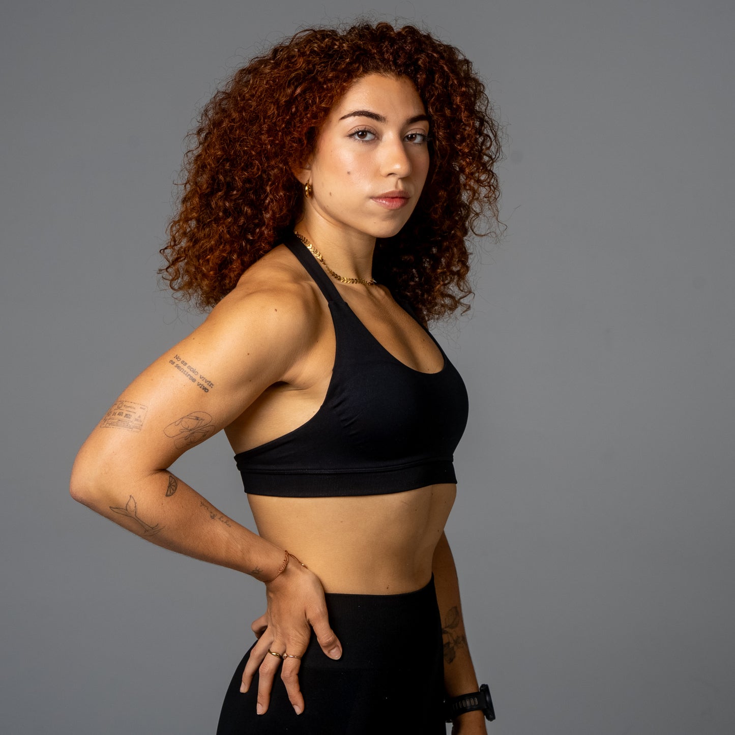 AERO X HALTER BRA BLACK