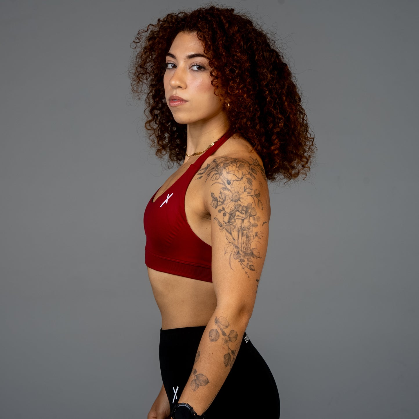AERO X HALTER BRA BORDEAUX