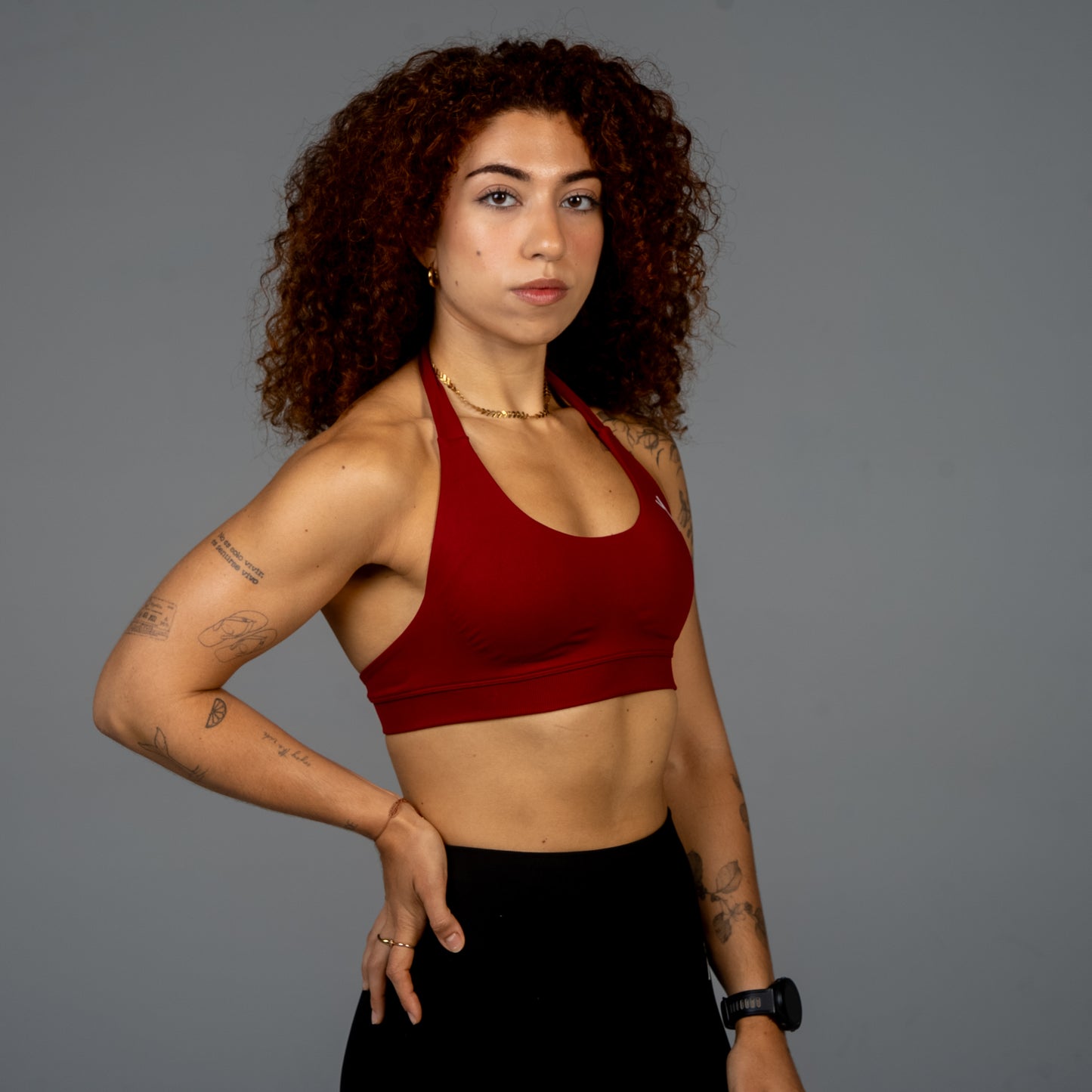 AERO X HALTER BRA BORDEAUX
