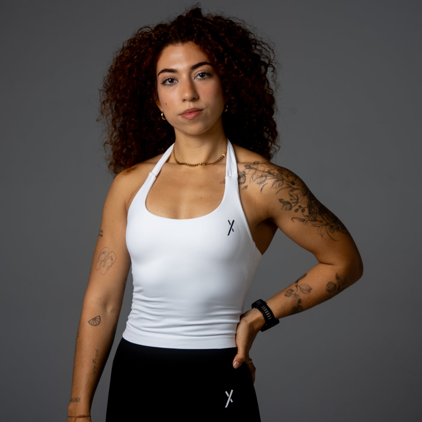AERO X HALTER TOP WHITE