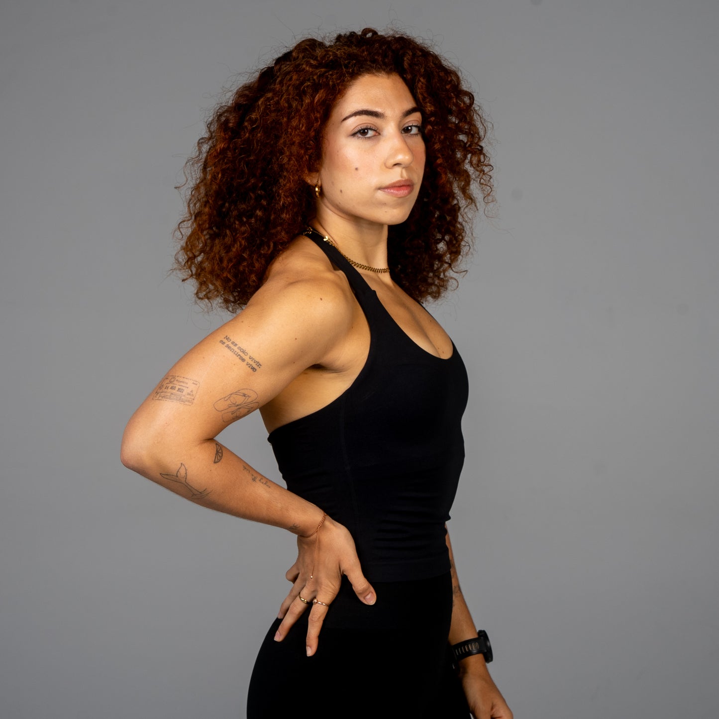 AERO X HALTER TOP BLACK