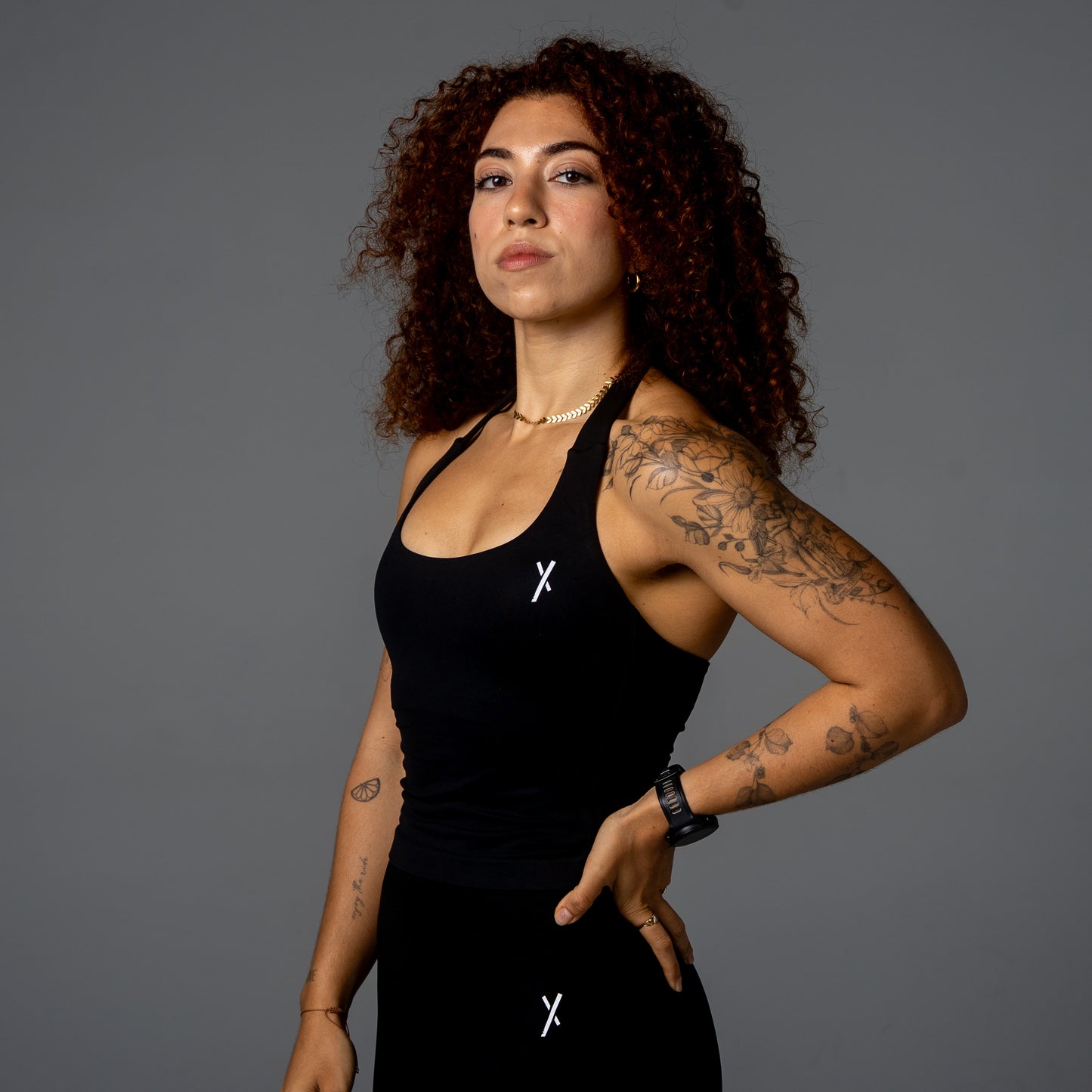 AERO X HALTER TOP BLACK