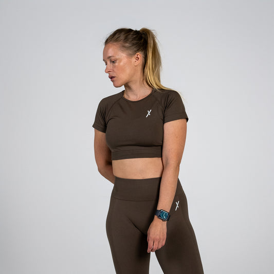 Seamless X T-shirt - Brown