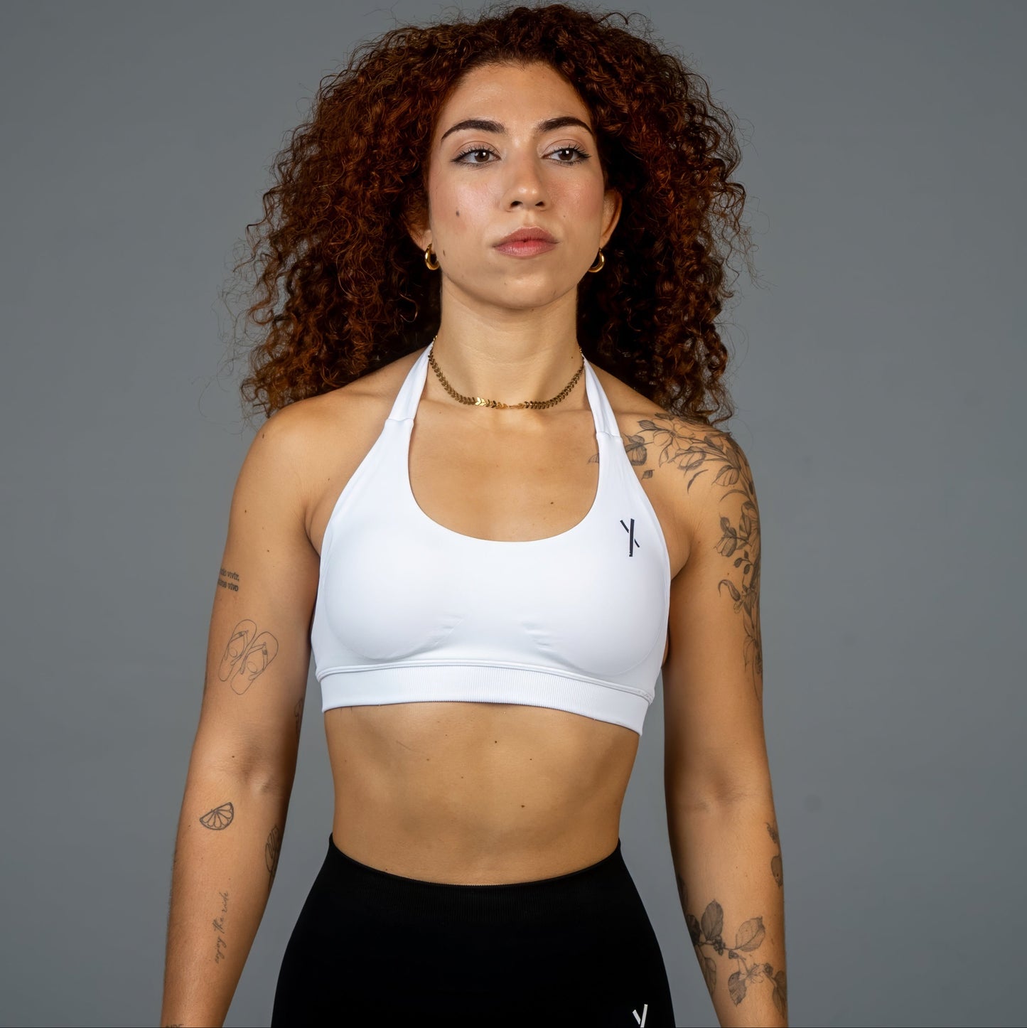 AERO X HALTER BRA WHITE