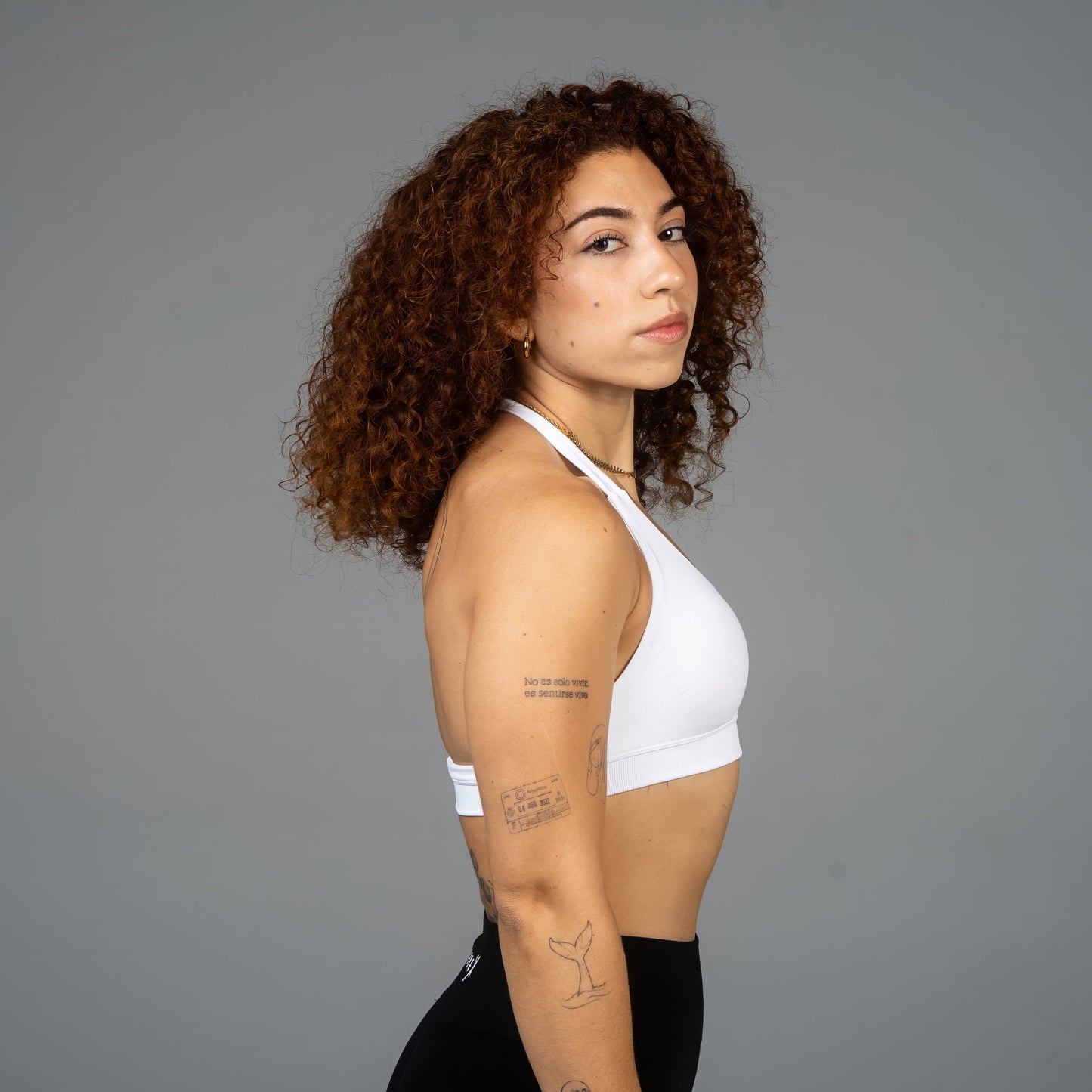 AERO X HALTER BRA WHITE