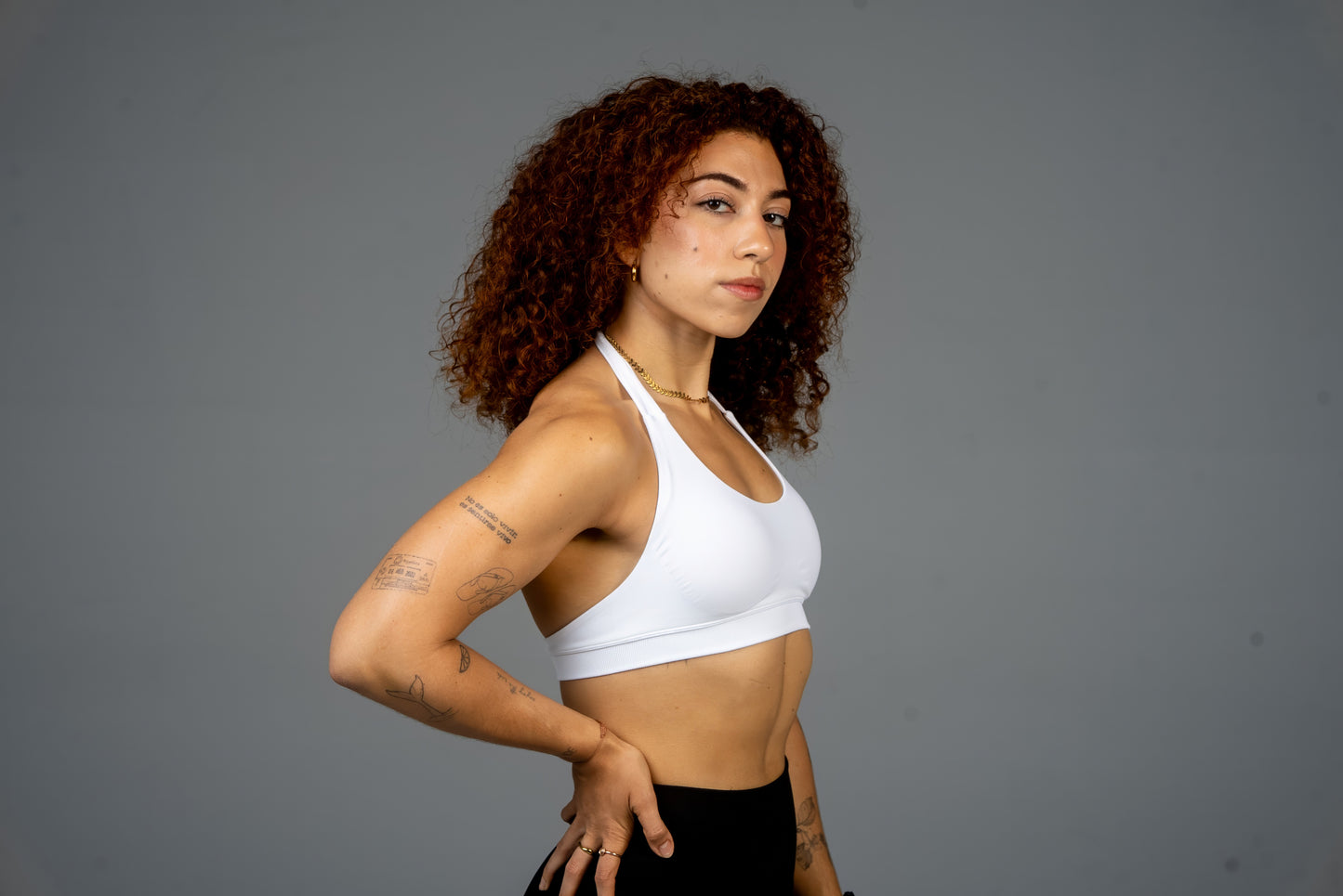 AERO X HALTER BRA WHITE
