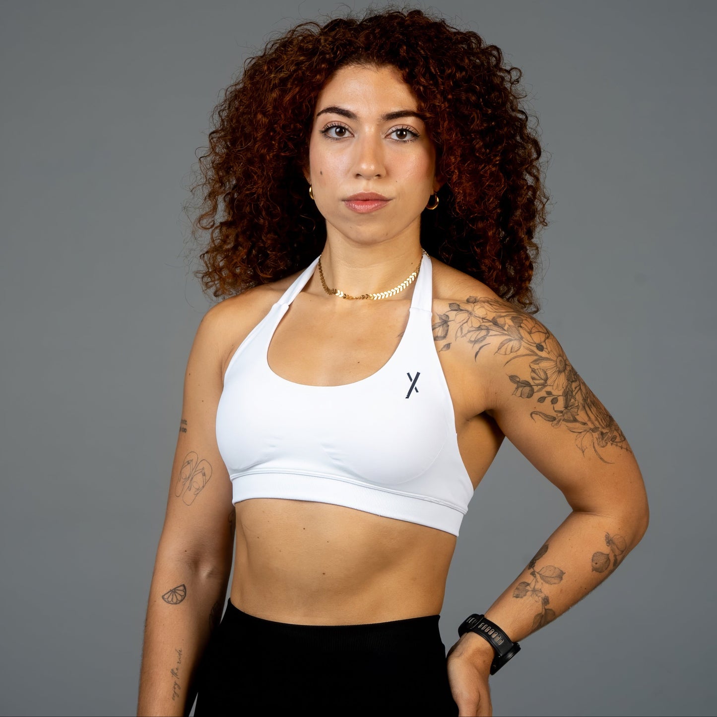 AERO X HALTER BRA WHITE