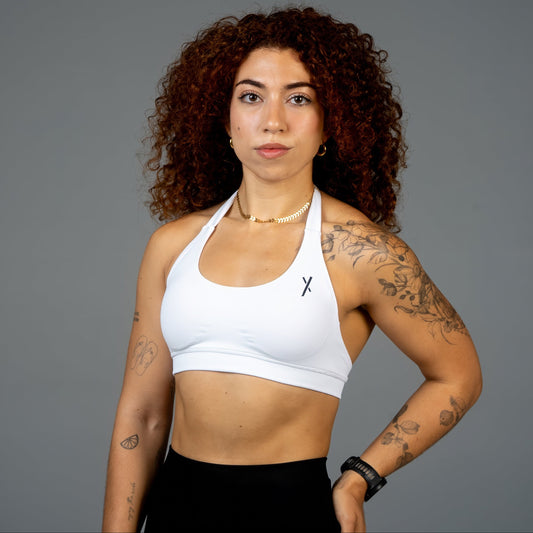 AERO X HALTER BRA WHITE