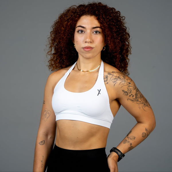 AERO X HALTER BRA WHITE