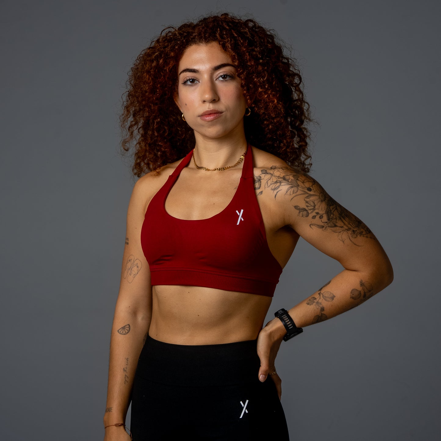 AERO X HALTER BRA BORDEAUX