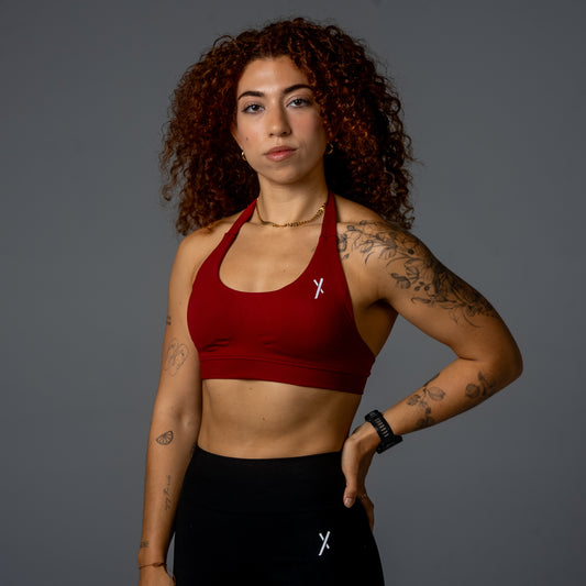 AERO X HALTER BRA BORDEAUX